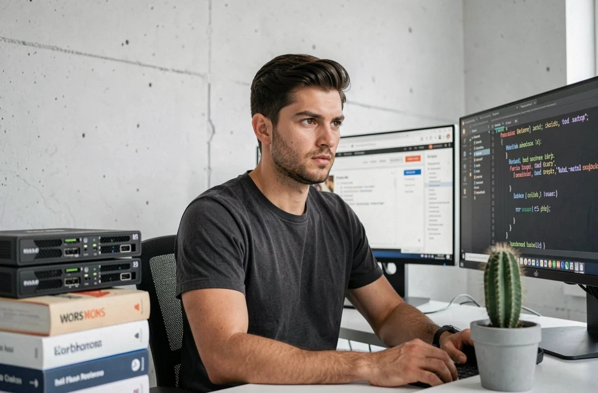 Développeur fullstack de l'agence Fullstack travaillant sur un projet WordPress technique