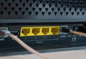black corded electronic device
